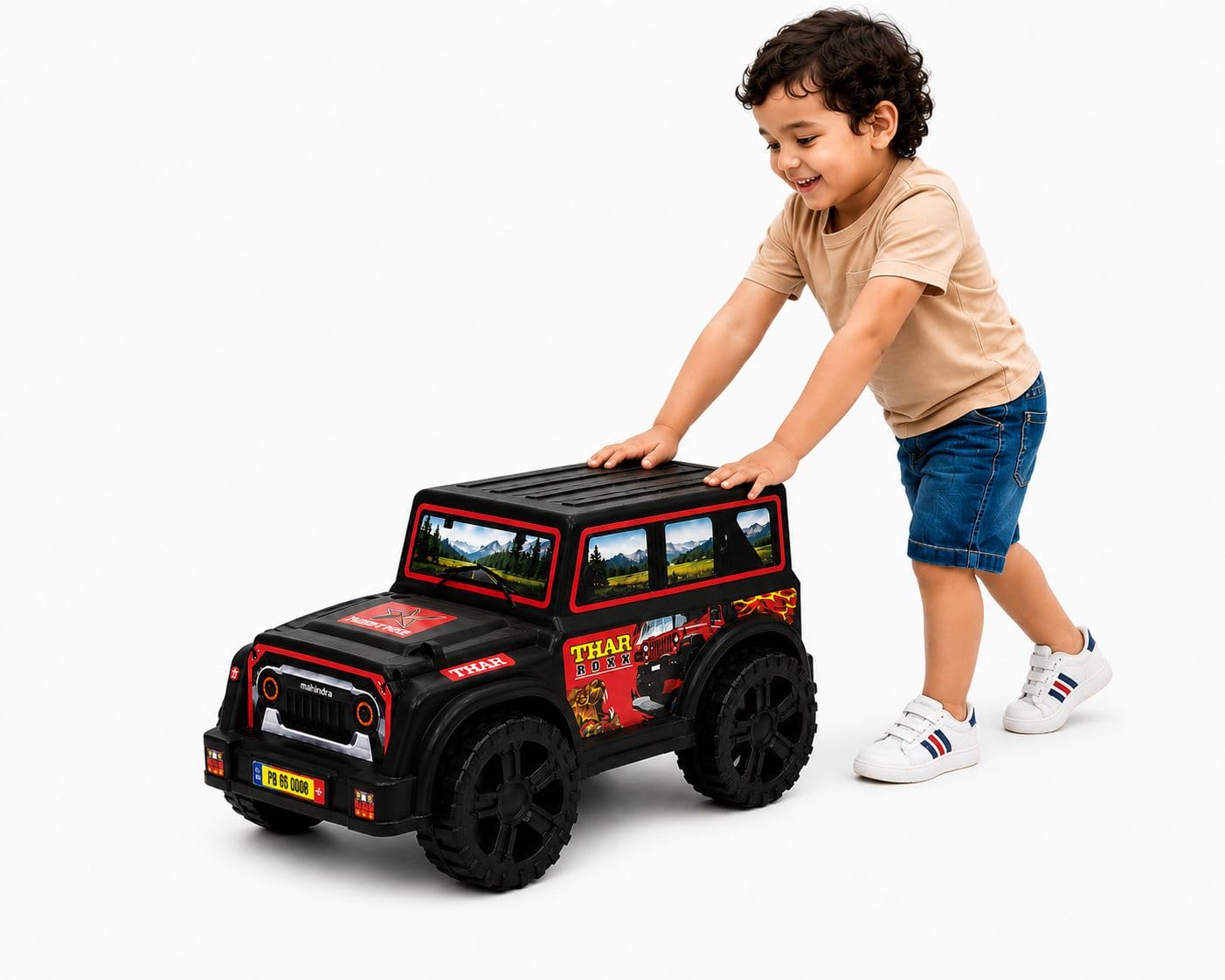 Big Thar Toy Car for Kids | Push and Play Jeep Style Toy | Strong Plastic SUV | Off Road Mini Car for Boys & Girls |-image-25