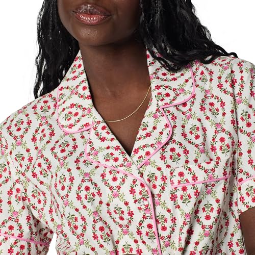 Image of Bed Head PJs Womens Matching Pajamas - Soft Organic Short Sleeve Button Down PJ Shirt & Shorts Set - Sleepwear & Loungewear