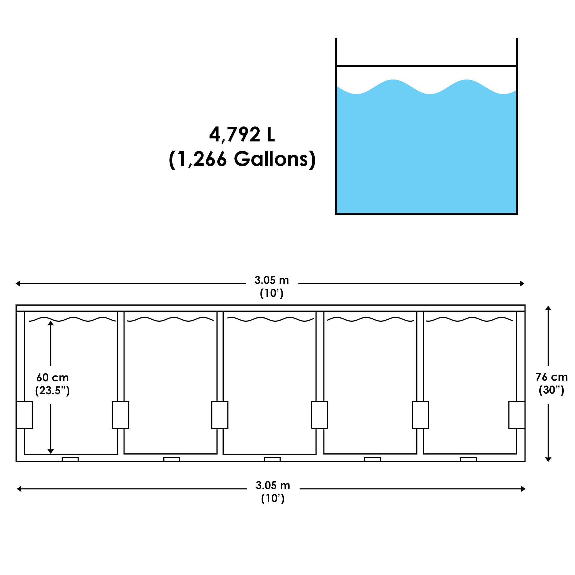 M.Y Splash 10ft x 30in Metal Frame Swimming Pool and Filter Pump Set 10ft Swimming Pool, Blue, 10ft + Filter Pump - Image 5