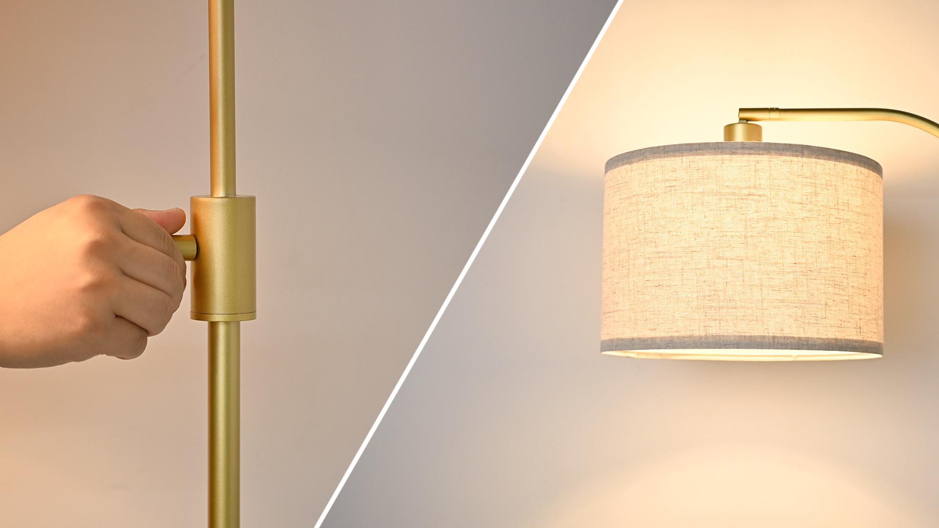 Nintiue Upgraded Modern Arc Dimmable Tall Standing Floor Lamp with