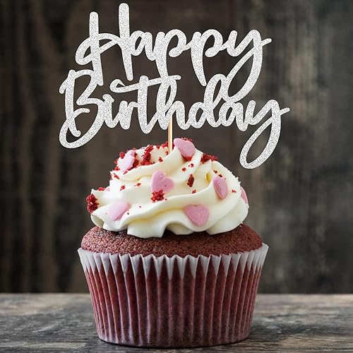 Miniatura 2 de Party to Be Decoración personalizada para cupcakes 12 piezas de papel con purpurina personaliza tu nombre y edad decoración de pastel para