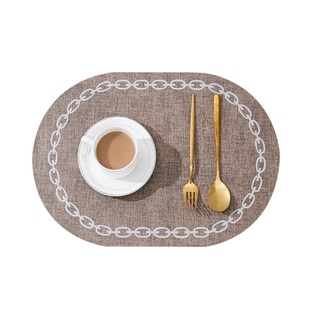 IANSHFKN Placemats Ins Wind Waterproof Insulation Mat Scandinavian Western Table Fabric Plate
