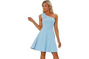 Elegant Light Blue One-Shoulder Dress: Perfect for Teenage Soirees