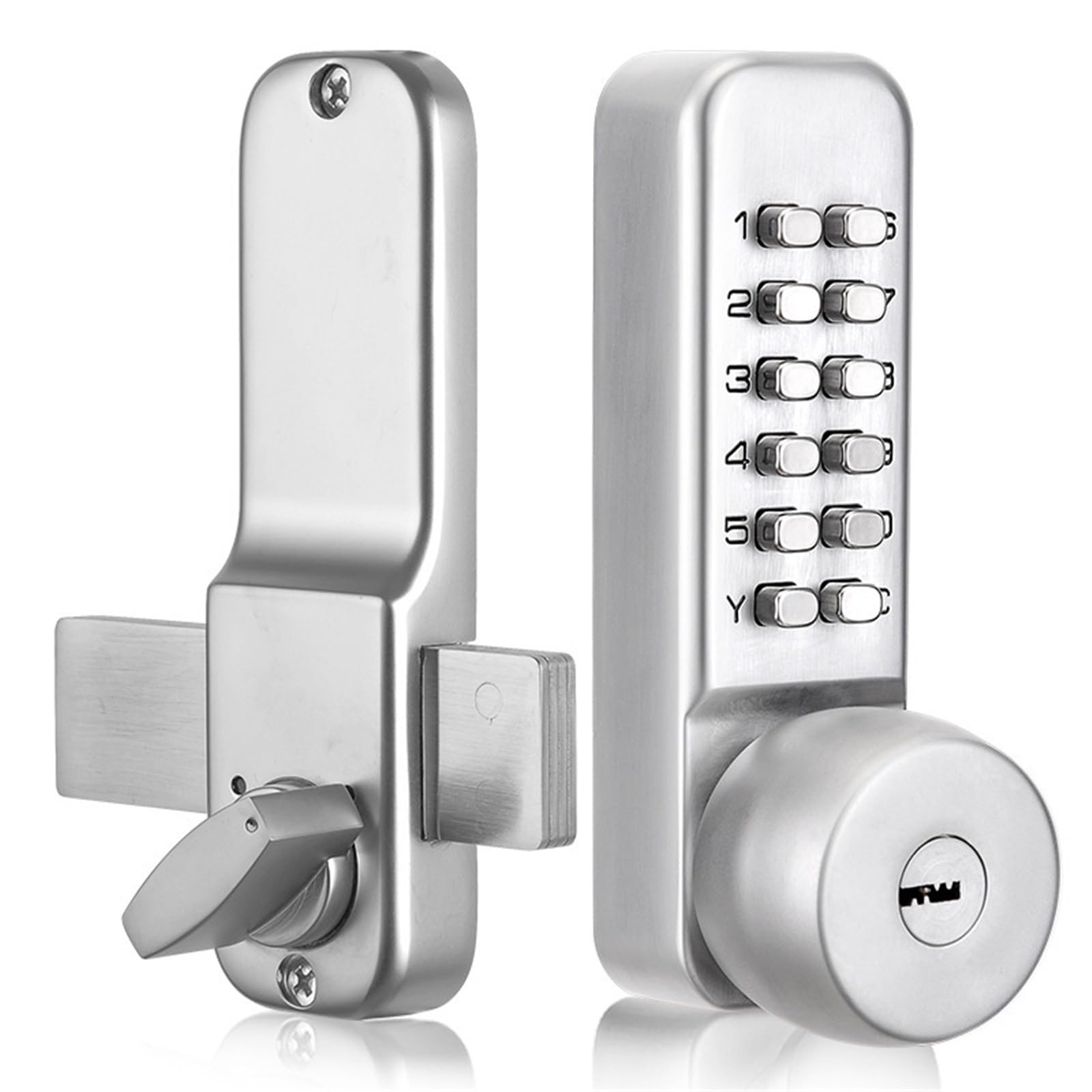 Jwvialel Jg-Silver-Key Digital Lock Door Keyless Keypad Code Password Push Button Combination 1Pcs(Jg-Silver-Key)