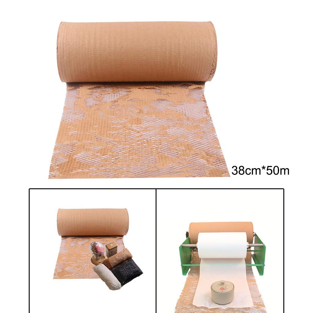 Waben Luftpolsterfolie Verpackungsmaterial Polsterfolie zum Verpacken von Geschenk (38 cm x 50 m)
