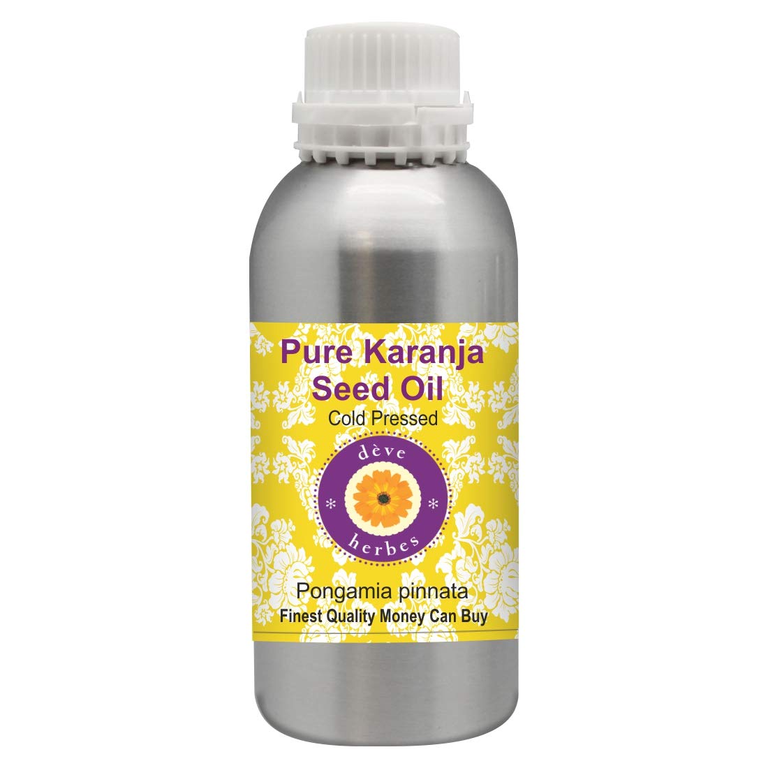 Deve Herbes Pure Karanja Seed Oil (Pongamia pinnata) Cold Pressed 630ml (21 oz)