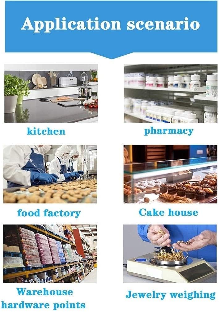 Balanza analítica electrónica de 0,01 g Balanza de conteo multifuncional de precisión Parabrisas retroiluminado LCD for pesaje de joyas de cocina de farmacia en el hogar(300g/0.01g)