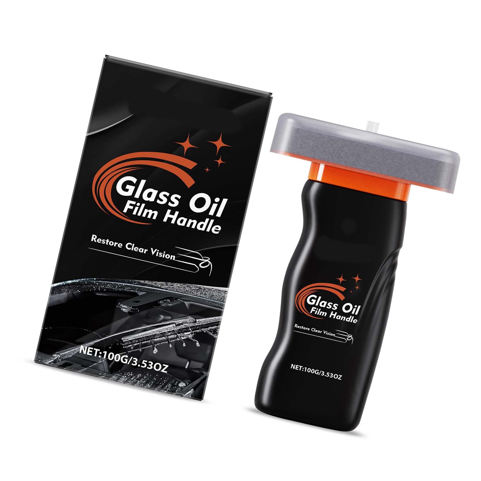ordinarYone Car Windshield Grease Removal Brush Creates Hydrophobic Protective Film for Rain Resistance & Stubborn Stain Elimination