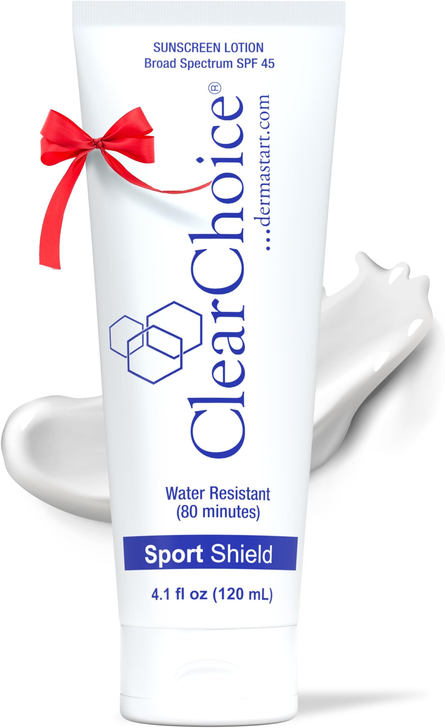 Clear Choice Sunscreen for Face SPF 45, Oil Free Sunblock & Light Moisturizer with Zinc Oxide, Reef-Safe, Broad Spectrum, Water-Resistant, No White Cast, Dermatologist Recommended, 4oz