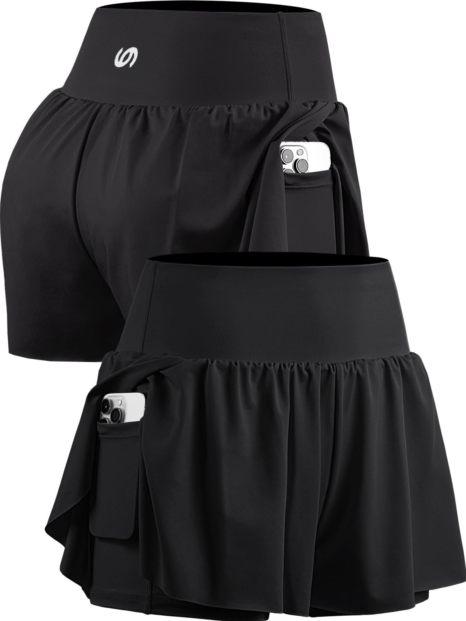 Cadmus 2 in 1 Women's Workout Shorts for Athletic Gym Running Shorts with Phone Pockets