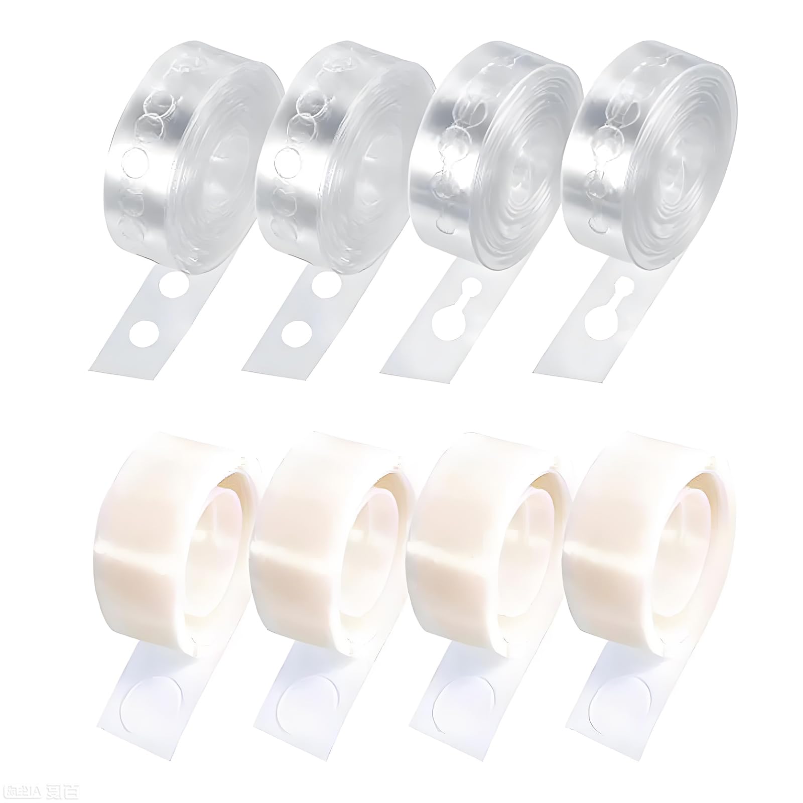 Leetye Mei Single Hole*2+Double Hole*2+Glue Dot*4 Balloon Arch Kit, Balloon Arch Tape Strip, Balloon Glue Dots, 2*Single Hole+2*Double Hole+4*Glue Point