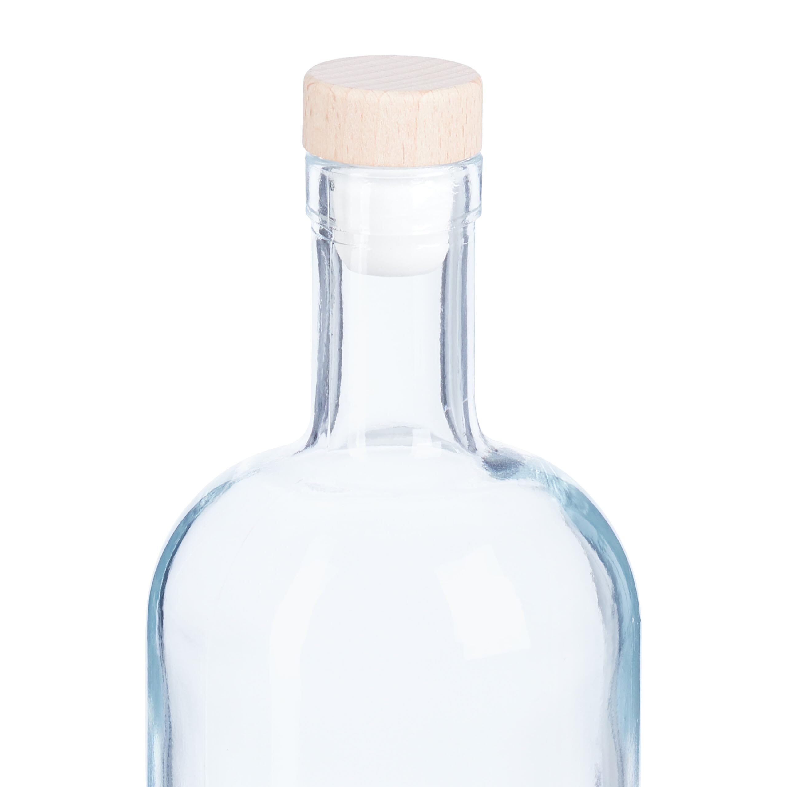 Relaxdays Set Huile et vinaigre, Bouteille en Lot de 12, Volume de Chaque : 500 ML, Bouchon Aspect Bois, Transparent