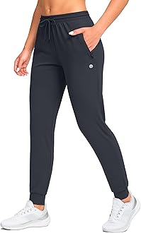 Women's Joggers Pants with Zipper Pockets Tapered Running Sweatpants for Women Lounge, Jogging