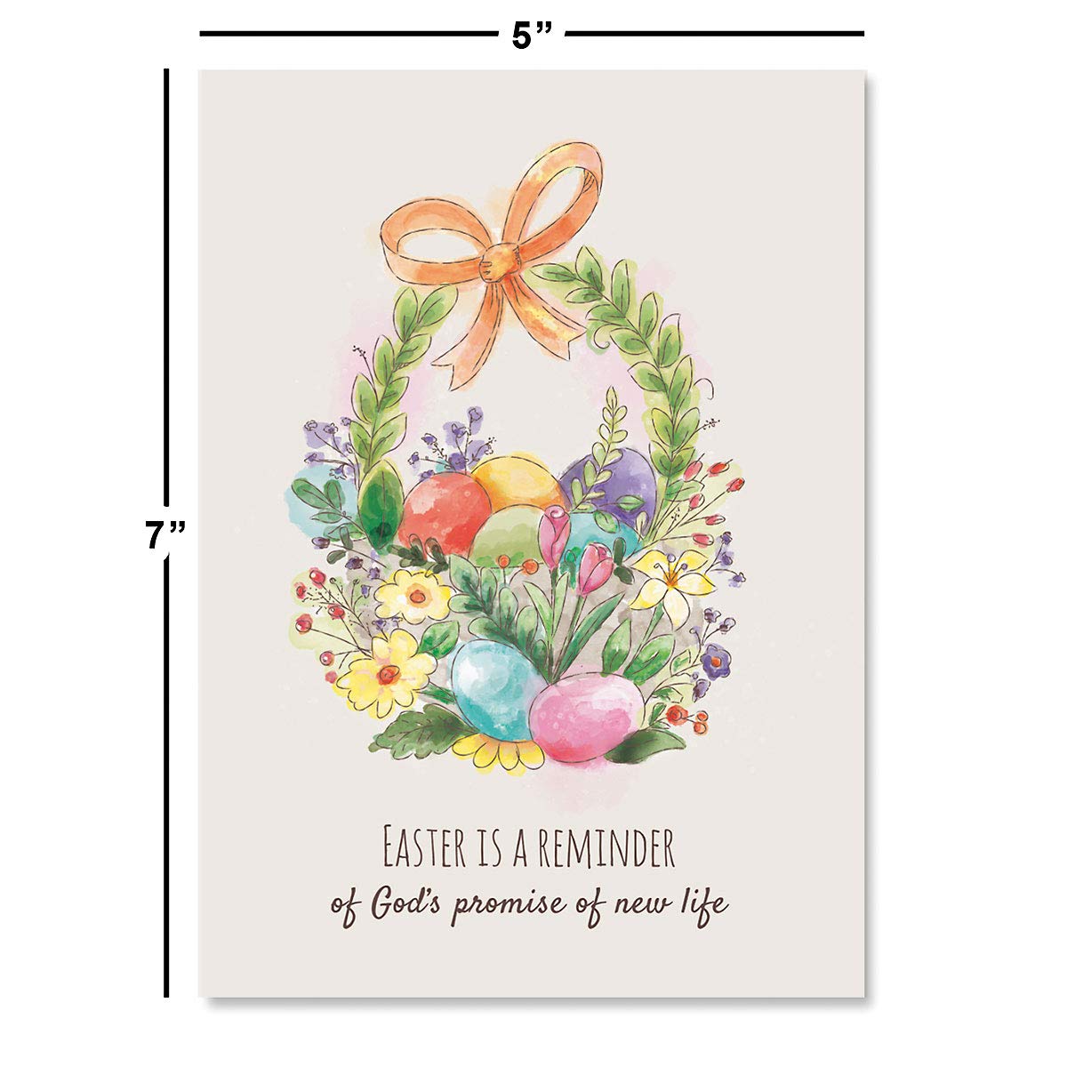 邦楽 Easter Easter Basket Easter Greeting Cards - Set of 8 (1 Design), Large 5