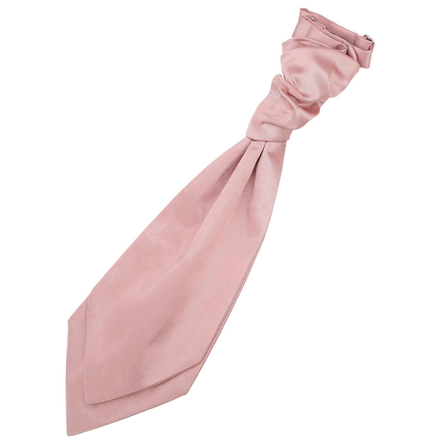 Dqt Boys Dusty Pink Plain Satin Pre-Tied Scrunchie Cravat - Wedding Page Formal