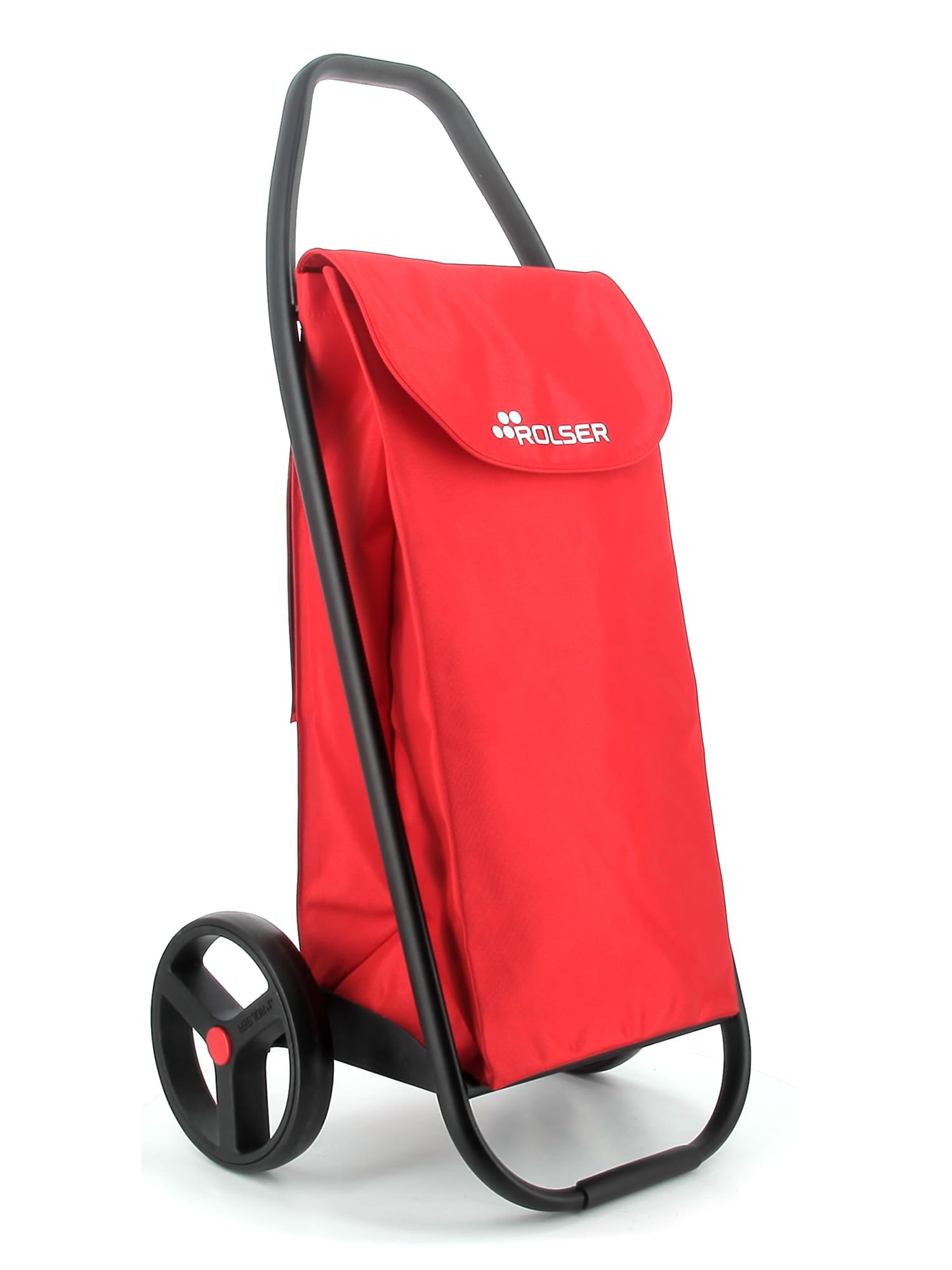COM MF Black Tube 2 Big Wheel Shopping Trolley - Red