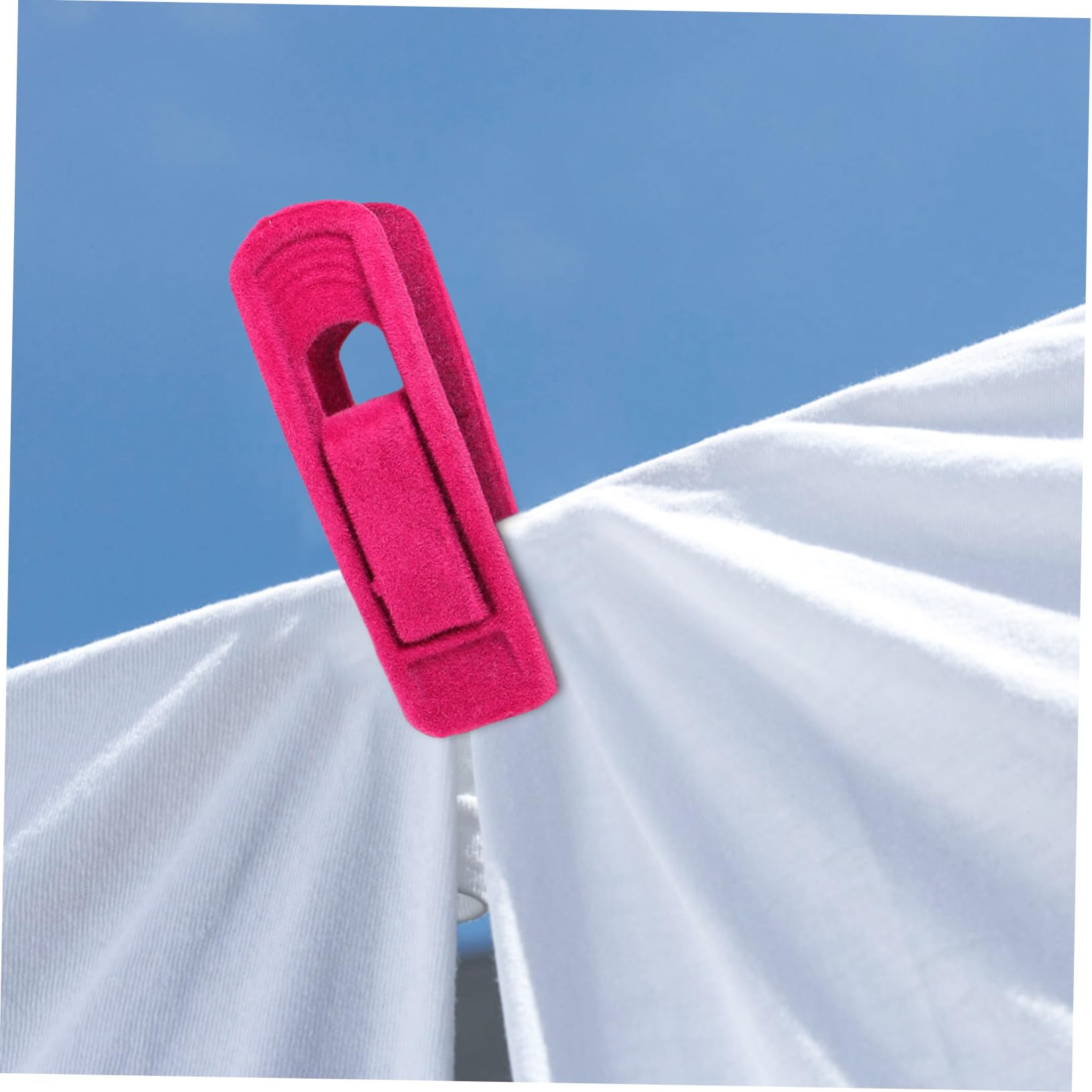 Velours Kleiderbügelclips 40 Stück aus Velour für Kleidung | Abs Clip, Rutschfeste Greifhilfe, 7x2, 1x1, 8cm, für Schrank und Garderobe