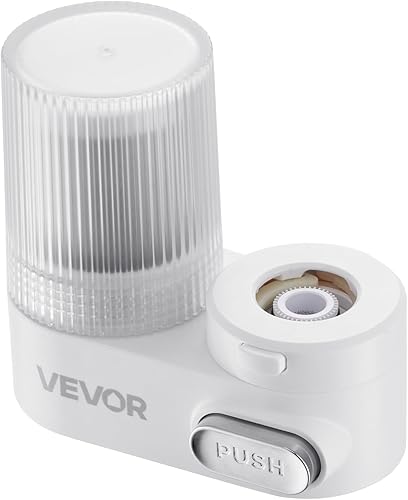 Miniatura 11 de VEVOR Filtro de agua de montaje en grifo, purificador de agua vertical para grifo de fregadero, filtro de fibra de carbono certificado NSF, elimina