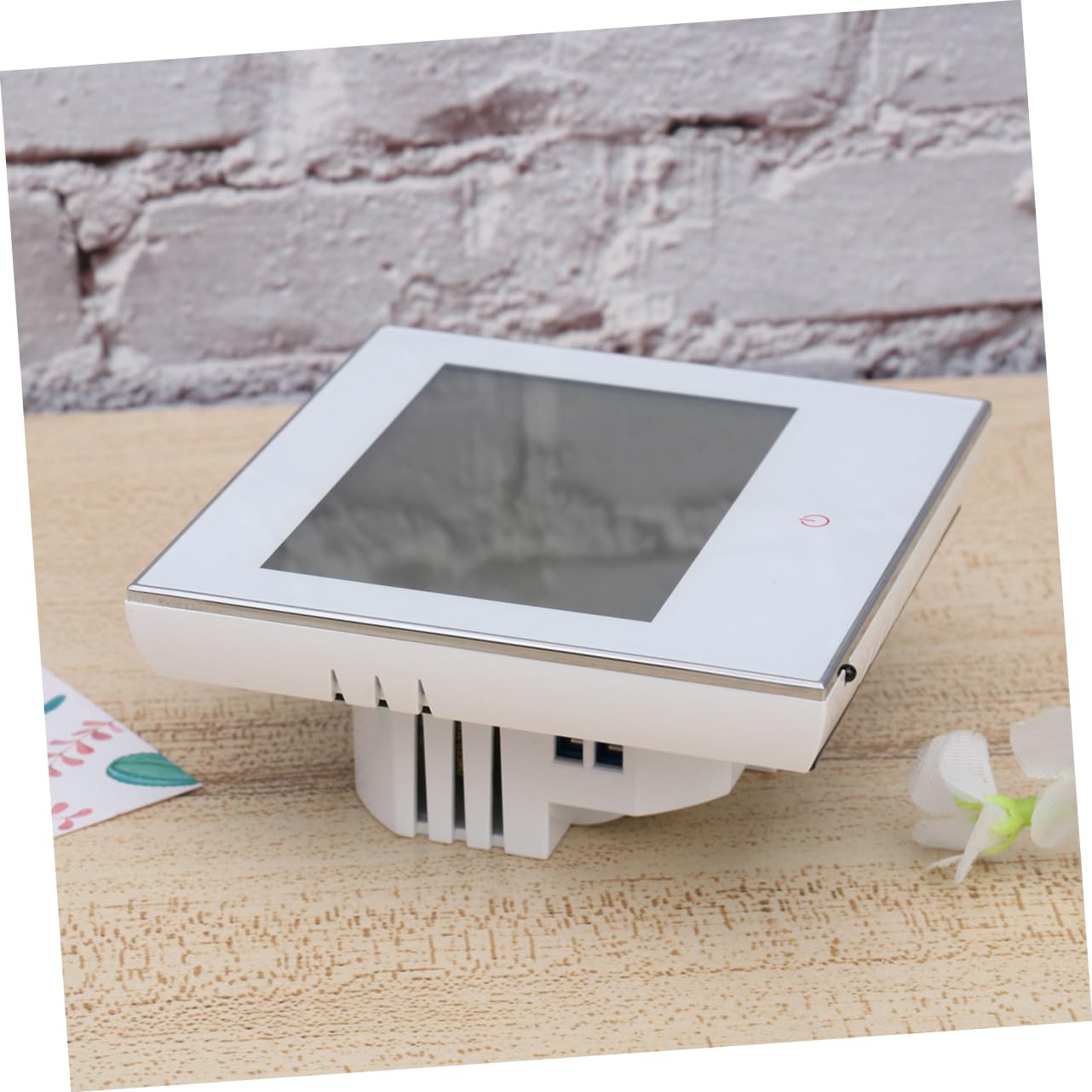 Termostato Programmabile Digitale 3a per Caldaia Gas | Display Lcd Touch, Sensore Ntc Interno ed Esterno, Corpo Bianco PC Abs, 1 Pezzo