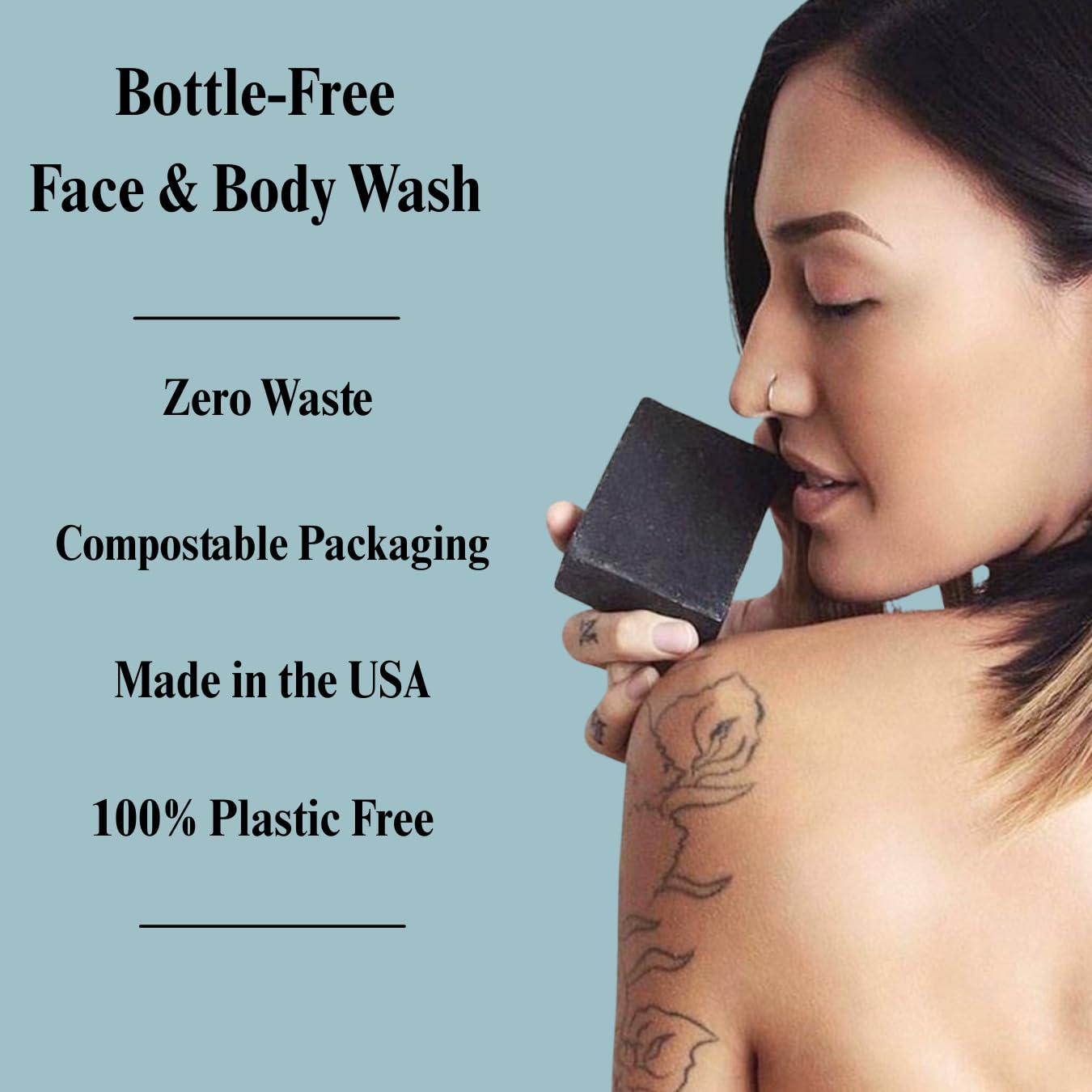 Aspen Kay Naturals Handmade Dead Sea Mud Soap Bar, Activated Charcoal & Pure Essential Oils, 4.5 oz Bar