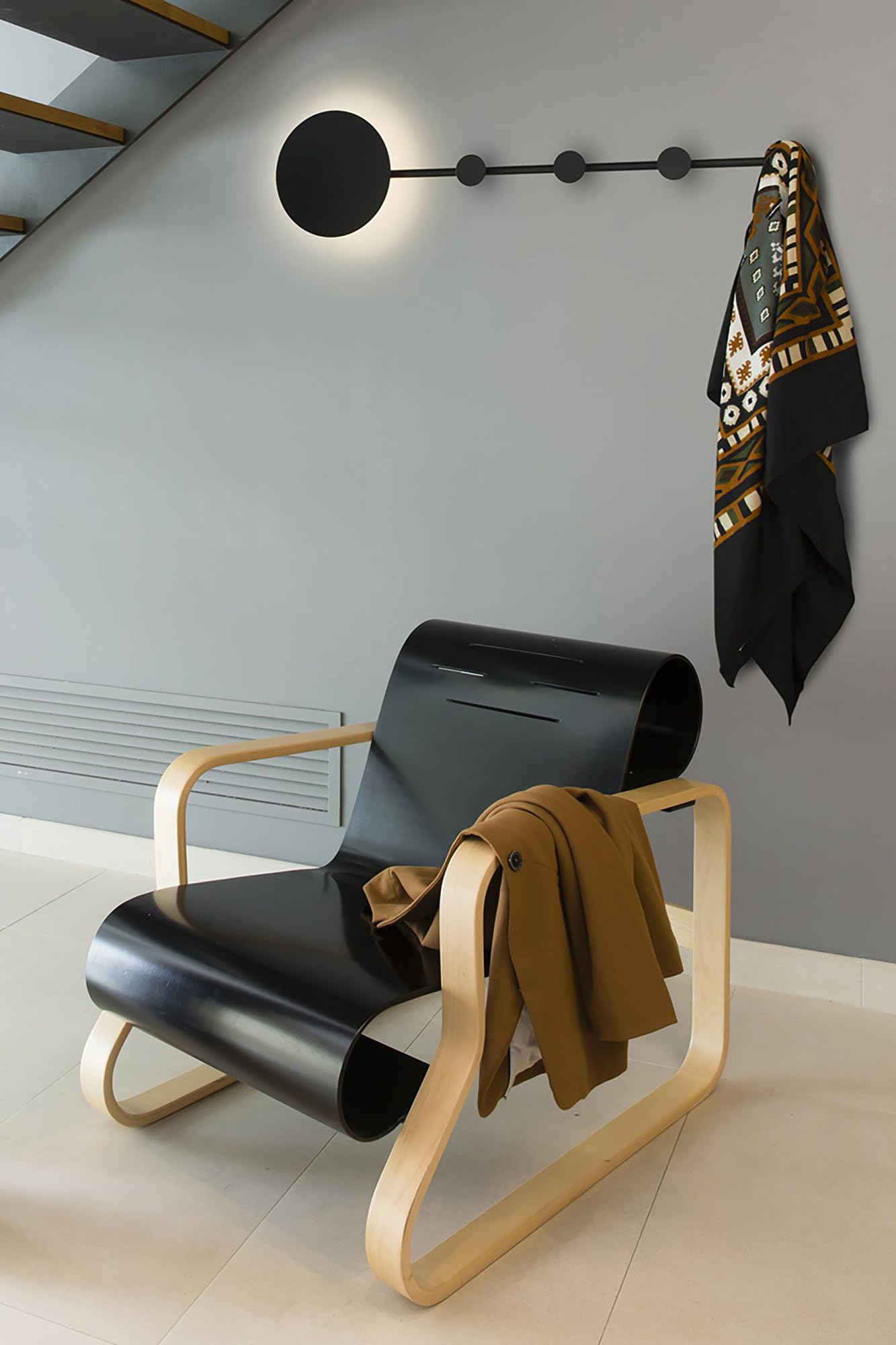 Faro Barcelona 01001 - HAN Lampe applique/portemanteau noir