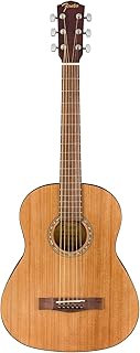 Fender FA-15 Guitarra acústica de cuerda de acero a escala 3/4, con 2 años de garantía, natural, con bolsa de concierto