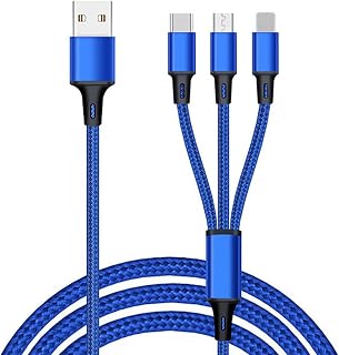 KPLYDSASTD Puerto USB Dual de 12V-24V, Enchufe Divisor de Enchufe de Encendedor de Coche de 3 vías, Adaptador de Cargador de Coche LED USB for Pantalla de Voltaje Encendedor de Coche(3 in 1 Cable)