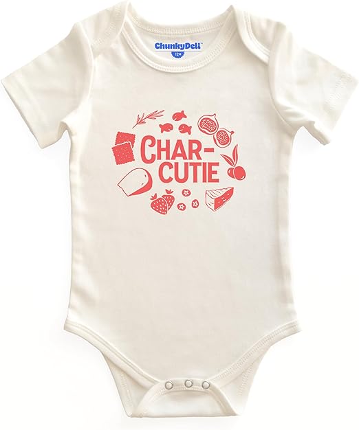 Char-cutie Cotton Short Sleeve Bodysuit | Gender Neutral Foodie Baby Jumper, Pregnancy Announcement, Housewarming