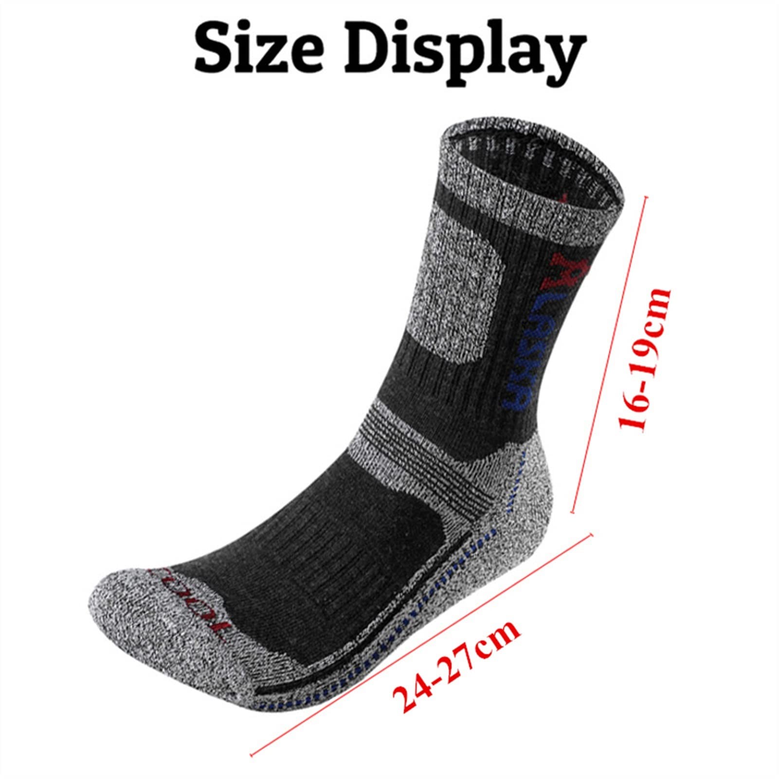 3 pares / conjunto de los hombres de invierno calcetines espesar de algodón térmico + poliéster calcetines deportivos toalla de la toalla de la escalada de la toalla que camina montando calcetines mas