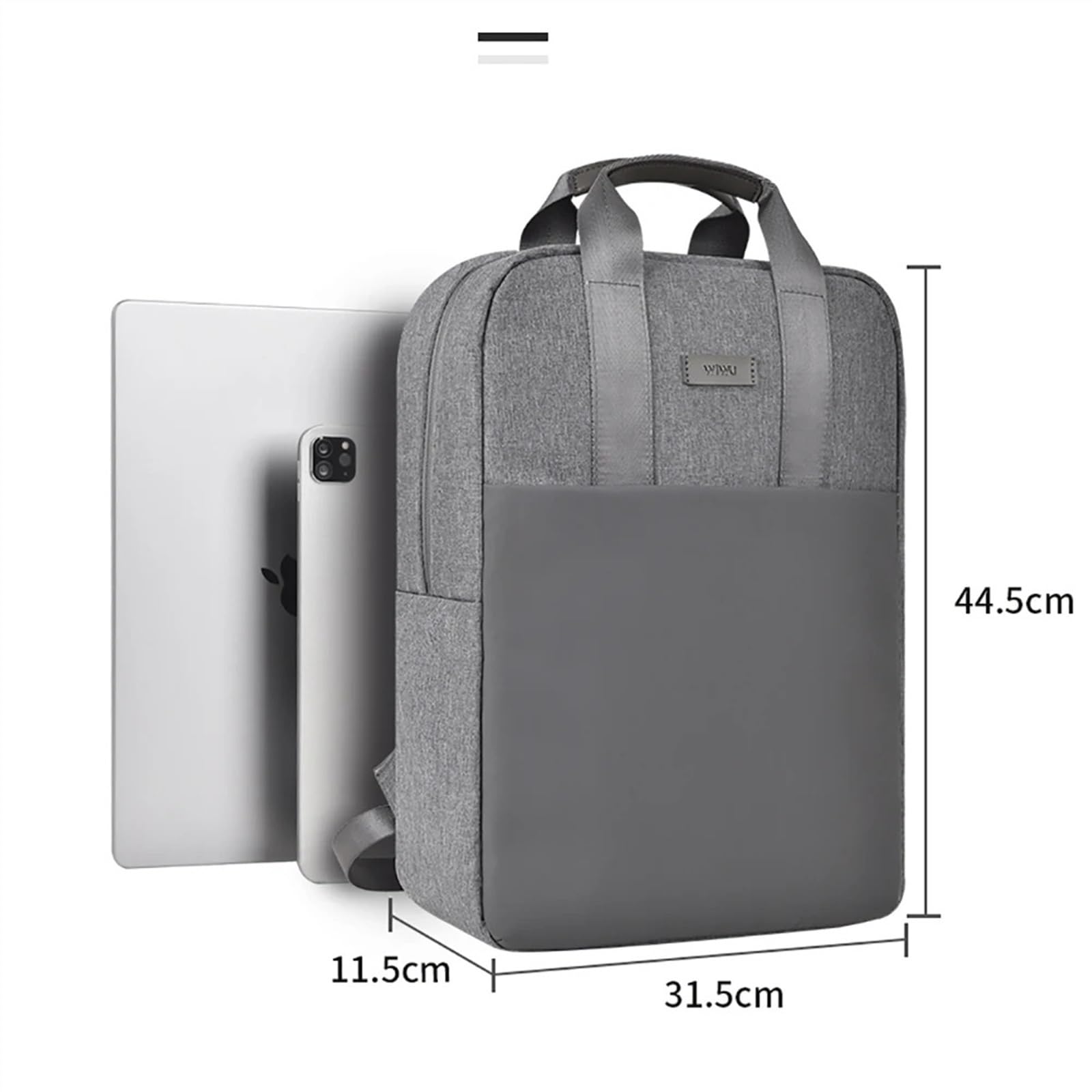 Plecak biurowy na laptopa dla kobiet mężczyzn torby podróżne torba szkolna o dużej pojemności wodoodporna teczka (Grigio)