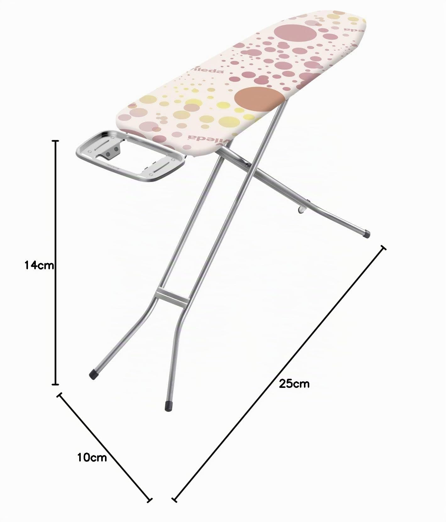 Vileda Neo Bügelbrett, Pink, Handliche Bügelfläche: 114 x 33cm
