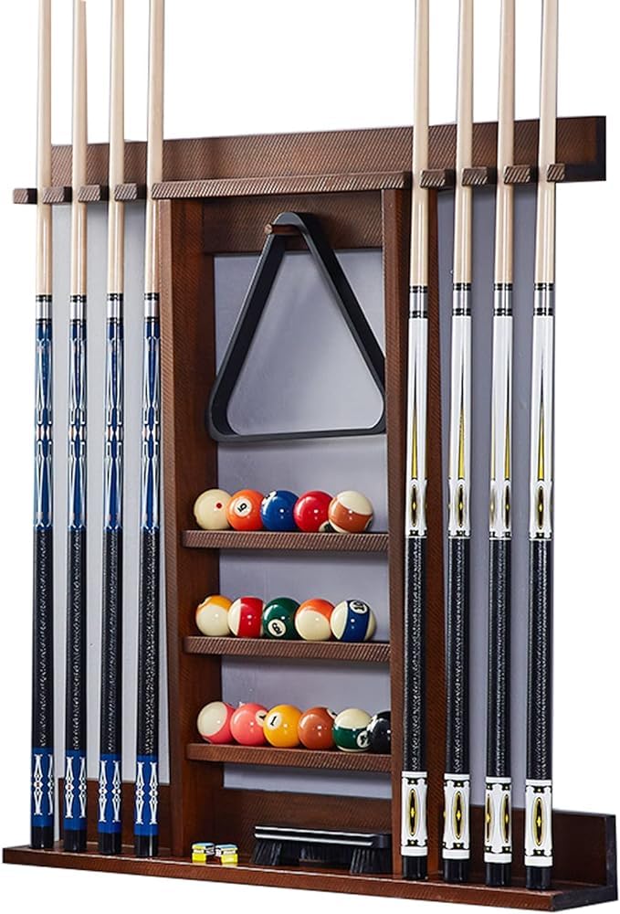 Porte-queues de billard mural en bois pour éviter les chutes de cannes