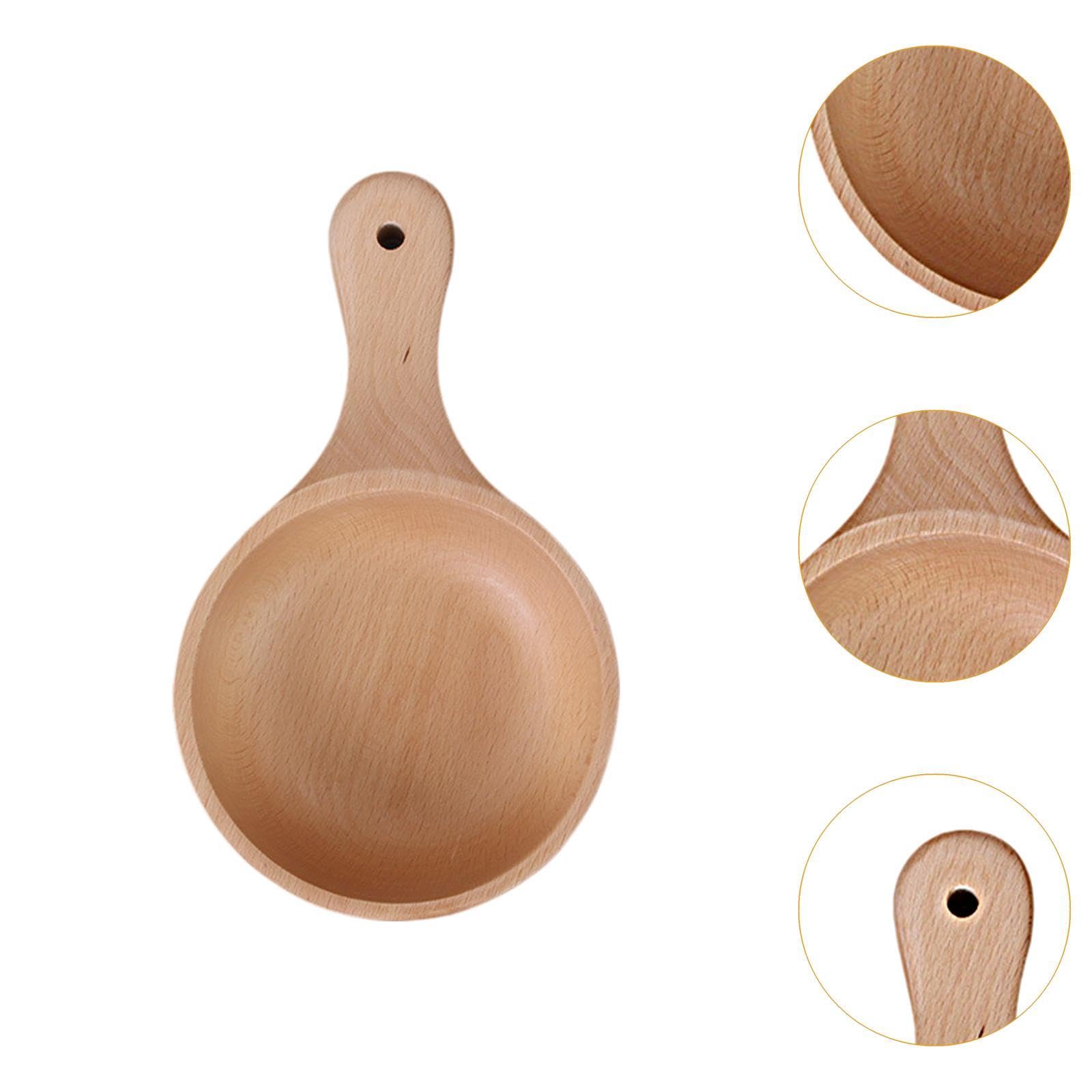 BOL,9X6.5CM-1 Pcs Set--Grand Bol à Soupe à Salade En Bois Rond