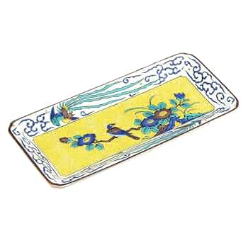 江戸後期　青九谷扇面皿10枚　幅約11㎝　東Y7-0508⭐︎2F 江戸後期 青九谷扇面皿10枚 幅約11㎝ 東Y7-0508⭐︎