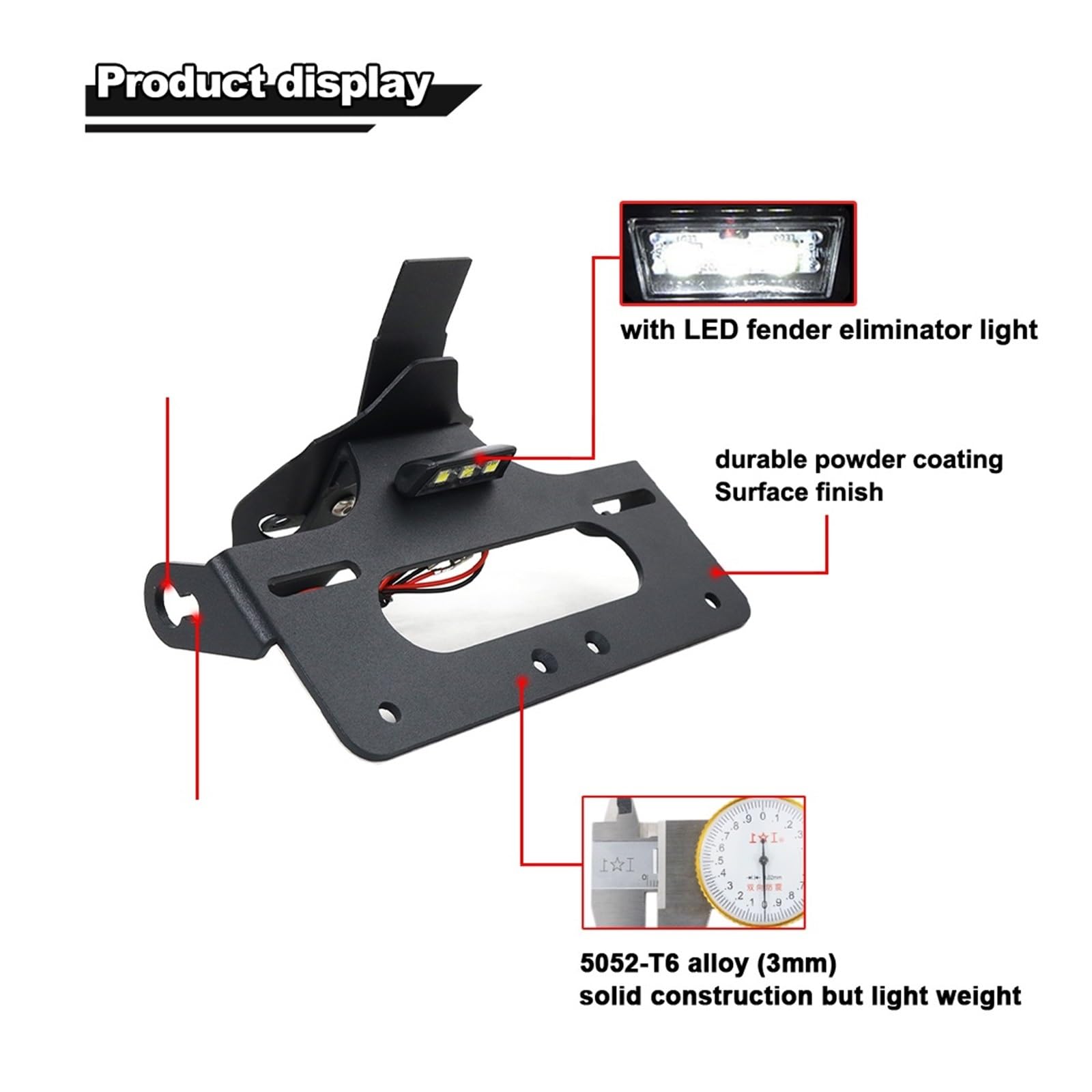 Support Plaque Immatriculation Arrière Tidy Fender Eliminator Compatible Ducati Panigale V2 V4 V4S V4R Streetfighter V2