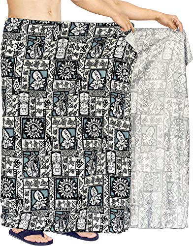 LA LEELA Men's Sarong Beach Cover Up Swim Wrap