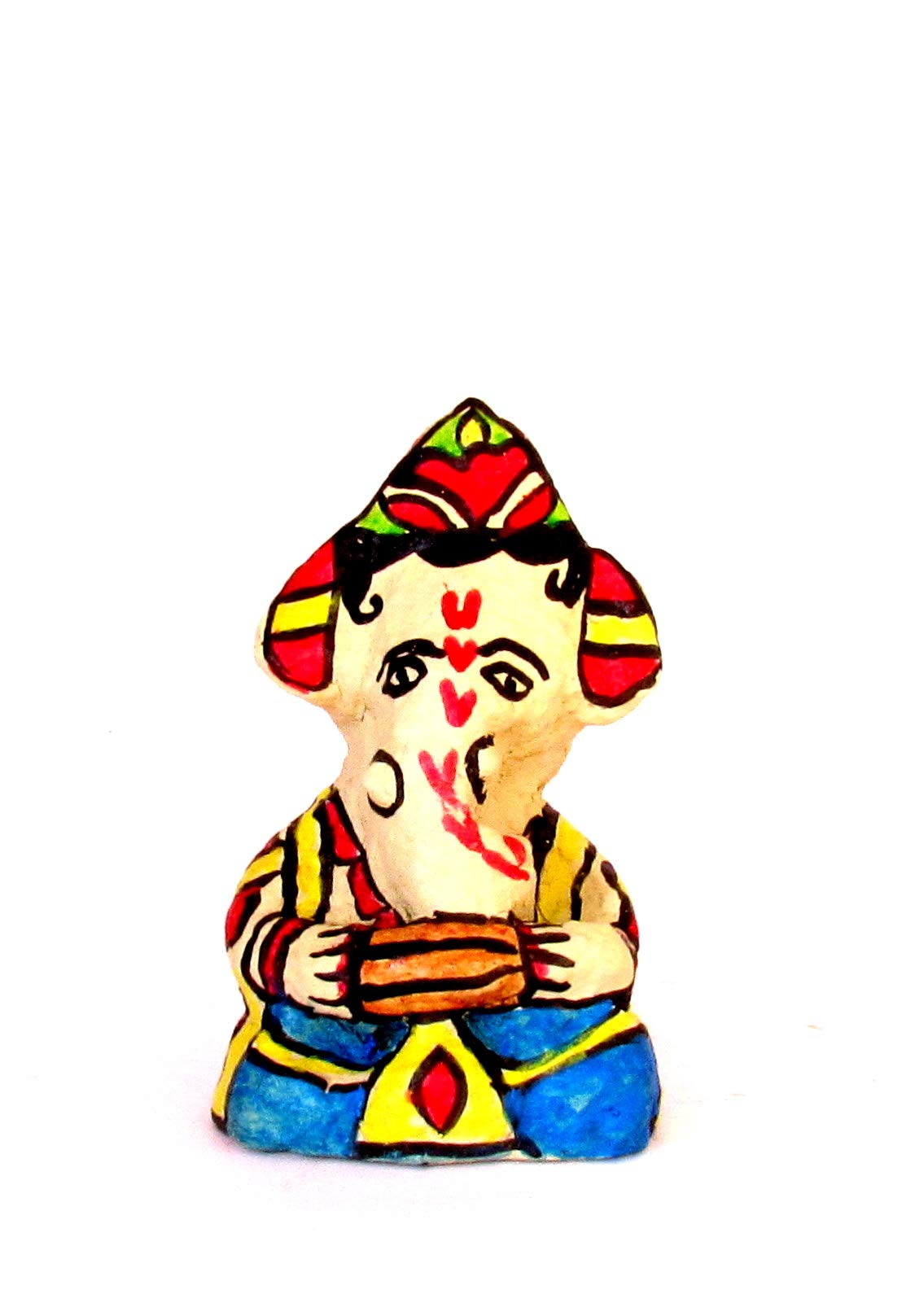 Madhubani Handpainted Papier Mache Ganesha 12