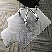 Alfombrilla transparente para silla con borde para suelos de alfombra de pelo bajo y medio, 90 x 120 cm, alta resistencia al impacto, antideslizante, material no reciclable