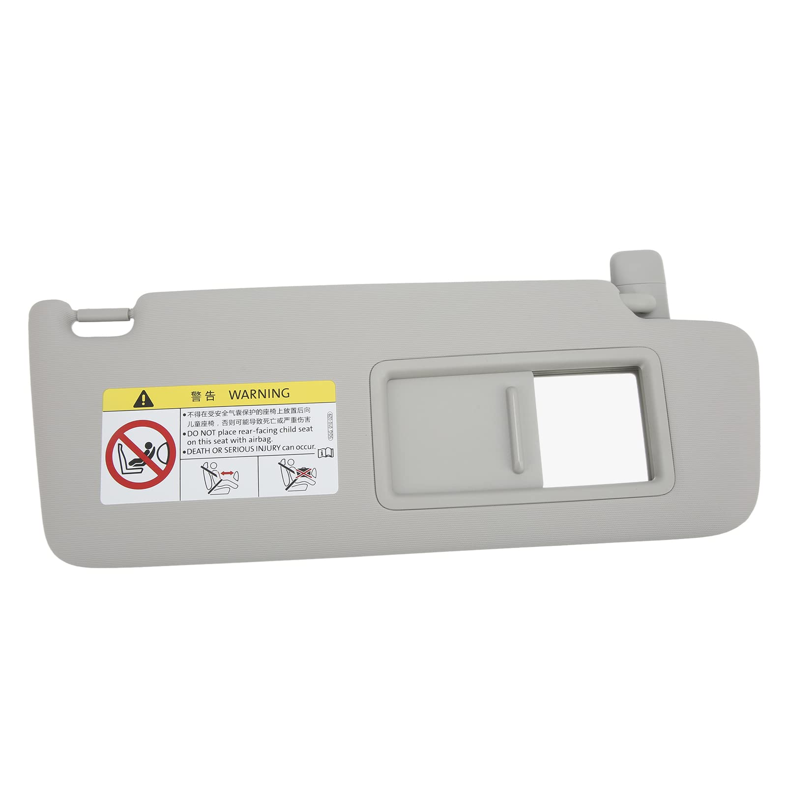 Aramox Aletta Parasole Destra, Visiera Parasole Interna Anteriore Auto Destra ABS Plastica Panno di Ricambio Grigio per MK7 2014‑2017 OE: 5GG857552