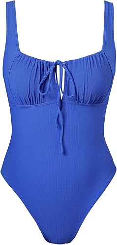 Miniatura 7 de Traje de baño tankini sexy de una pieza con lazo floral para mujer