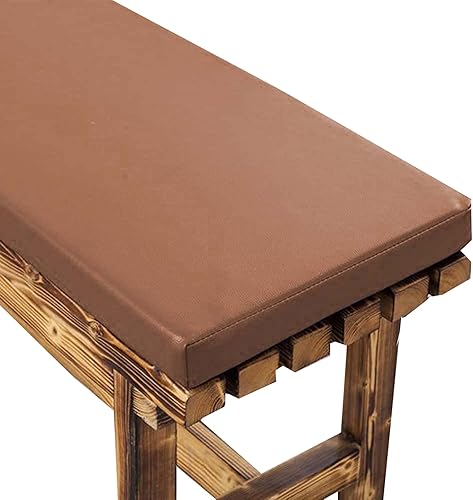 Cojín de banco de cuero, impermeable, antideslizante, cojín suave para silla, colchón rectangular largo para asiento de sofá biplaza para