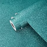 Yullpaper Glitzer Tapete Blau-Grün Klebetapete Selbstklebend Wand Klebefolie Pfauenblau Für Möbel Tapete Kinderzimmer Wohnzimmer Glitzer Folie Für Tisch Schrankfolien Selbstklebend 40cm x 200cm