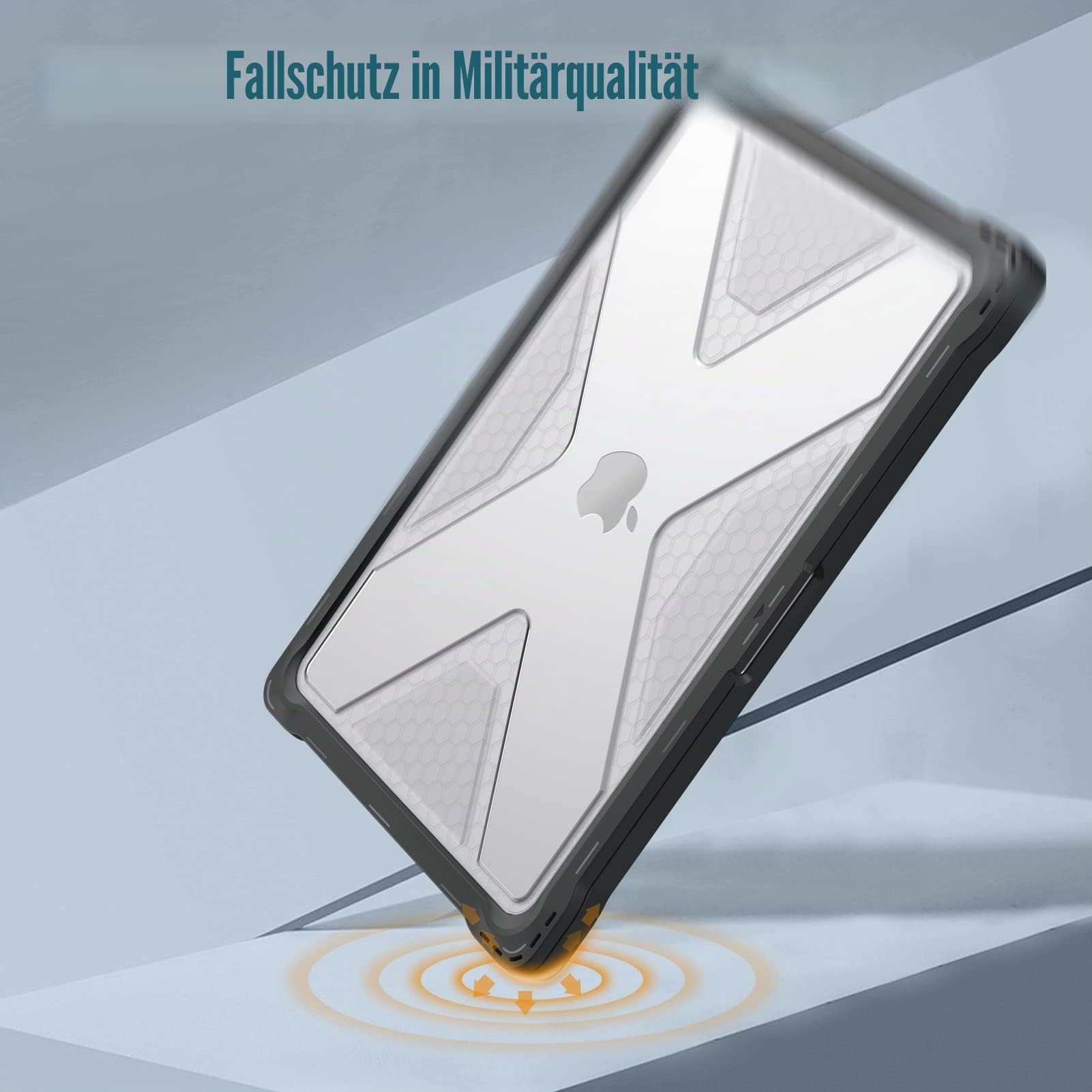 Fintie Hülle Kompatibel mit MacBook Pro 16 (2026-2021) M5 M4 M3 M2 M1 Pro/Max A3428 A3429 A3186 A3403 A2991 A2780 A2485, Ganzkörper-Rugged Schutzhülle TPU Stoßstange Case, Transparent