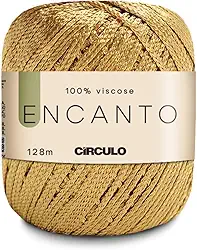 Linha Fio Encanto Ouro Para Croche/Trico 128m Circulo 100% Viscose
