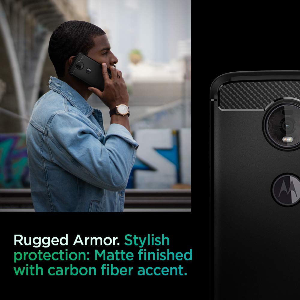 Spigen Rugged Armor Designed for Moto Z4 (2019), Matte Black - Image 4