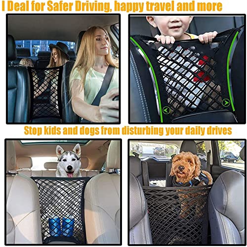 DYKESON Pet Barrier Dog Car Net Barrier with Auto Safety Mesh Organizer Baby Stretchable Storage Bag Universal for Cars… - Image 2