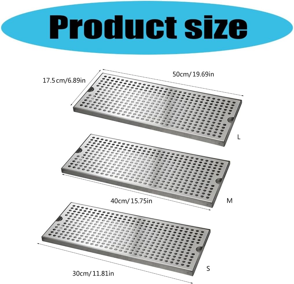 Beer Drip Trays Stainless Steels Kegerator Drip Tray for Beer Beverage Enduring