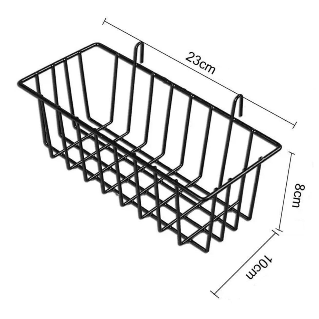 Unomor Hanging Storage Baskets Set of 2 Iron Wall Storage Rack Grid Shelf for Home Kitchen Bathroom Office Decorative Bins