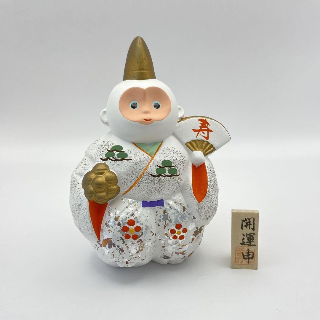 民芸品　ハンドメイド　陶器人形　人物像　置物　箱付　V　R4628 民芸品 ハンドメイド 陶器人形 人物像 置物 箱付 V R4628 加藤
