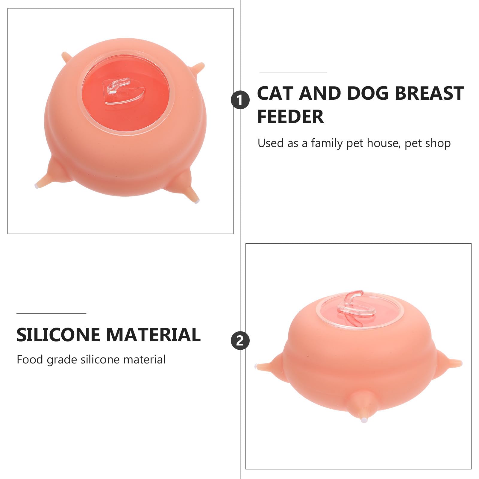 UPKOCH Comedero para Mascotas de Silicona Juguete Masticable para Cachorros y Gatitos Alimentador de Leche para Recién Nacidos Herramienta de Alimentación para Mascotas Pequeñas